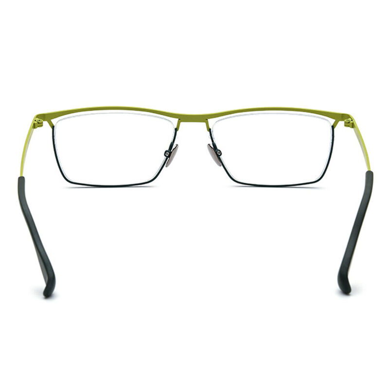 Kevin Rectangle Green Glasses
