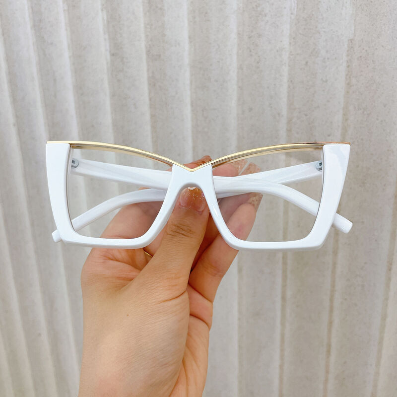 Leilciy Cat Eye White Glasses