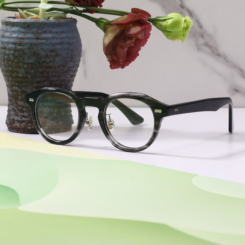 Mortin Round Gray Glasses