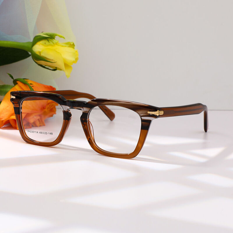 Zecharia Square Brown Glasses