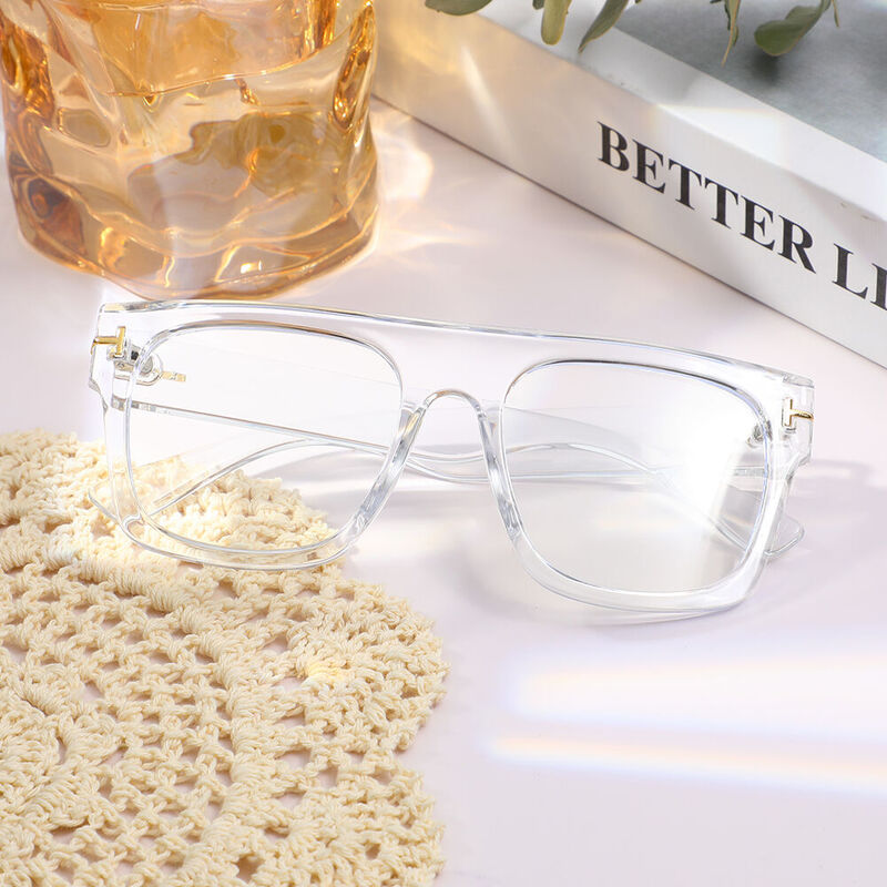 Vibrant Square Clear Glasses