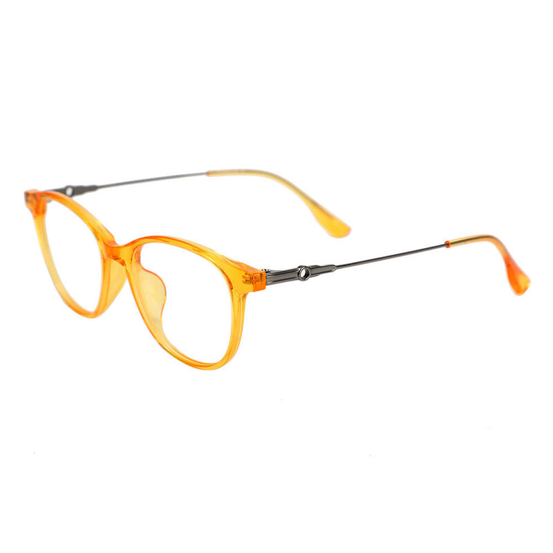 Chaucer Oval Yellow Glasses
