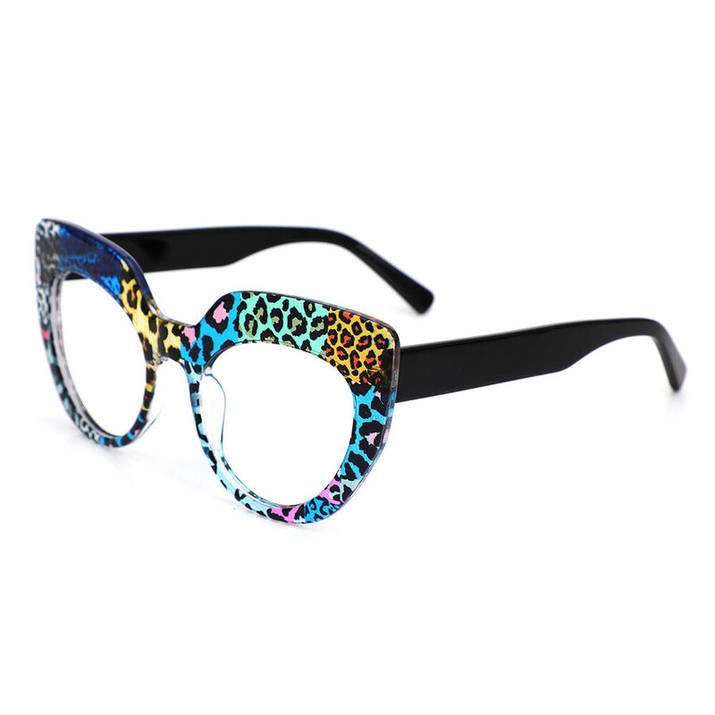 Clyde Cat Eye Leopard Glasses