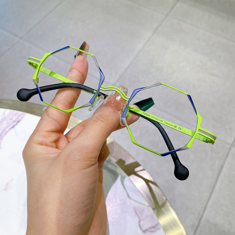 Sawye Geometrische Grüne Brille