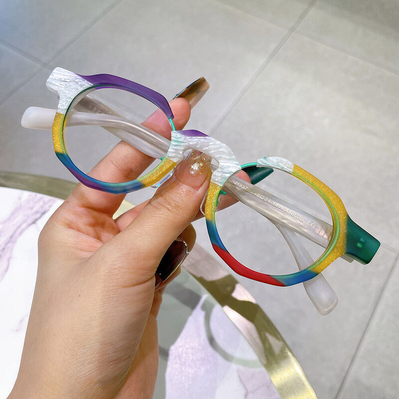 Juliet Geometric Yellow Glasses