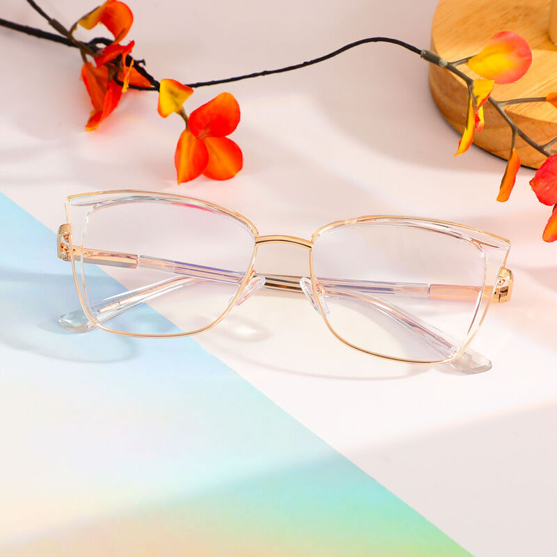 Clement Cat Eye Clear Glasses