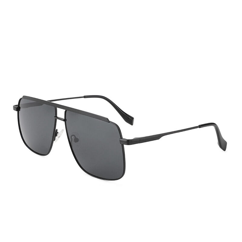 Retro Fame Aviator Black Sunglasses