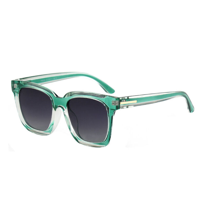 Abigail Square Green Sunglasses