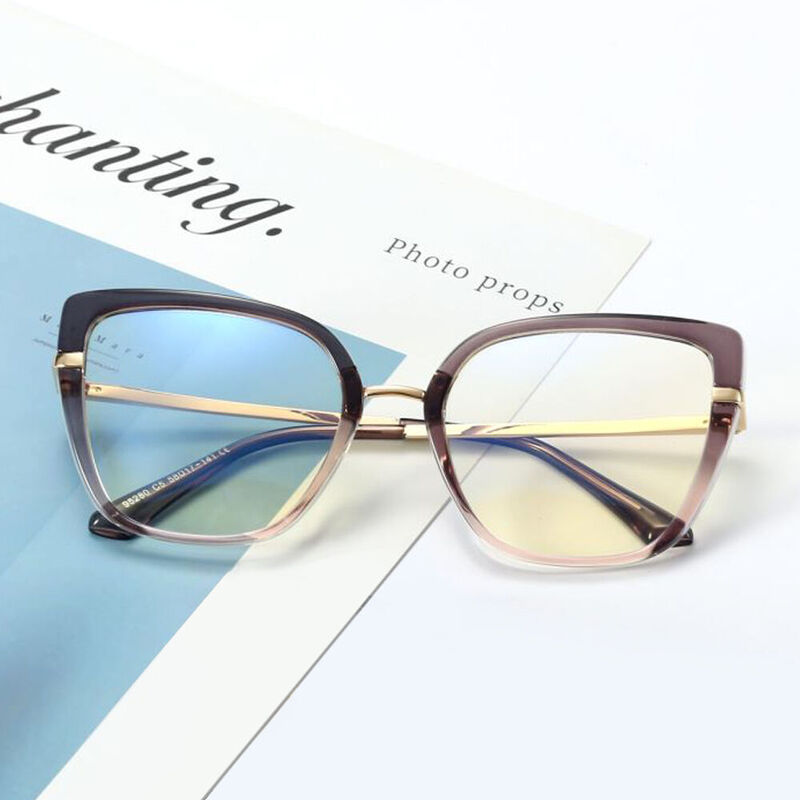 Summer Vacation Cat Eye Brown Glasses - Aoolia.com