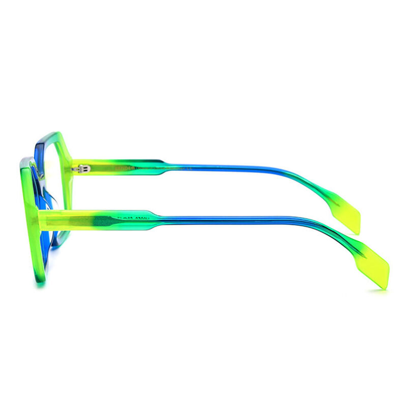 Sylvan Geometric Green Glasses