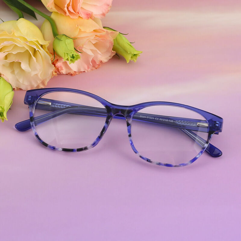 Moll Oval Blue Glasses