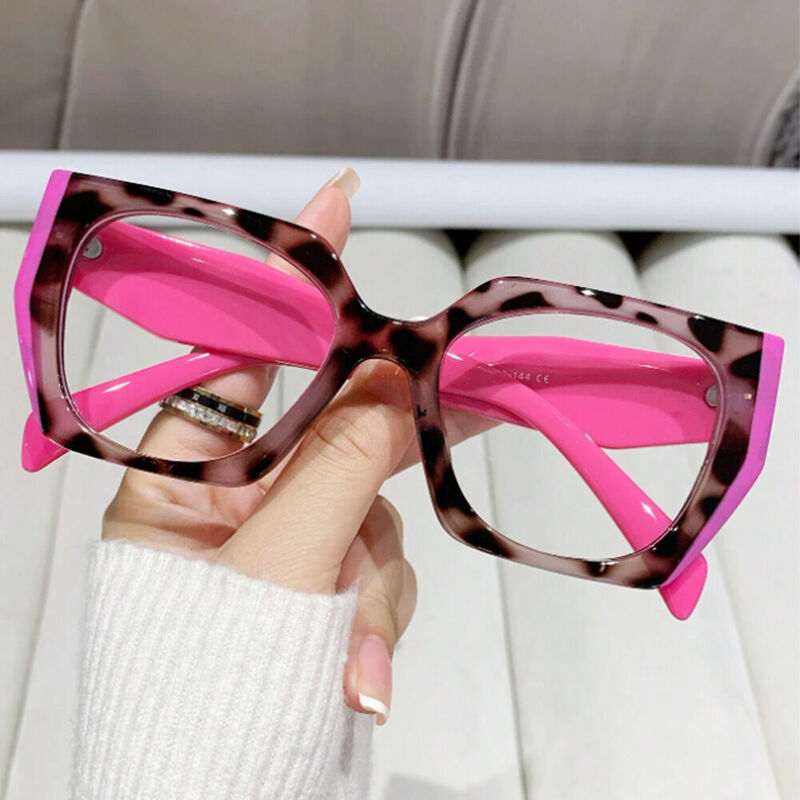 Hedda Cat Eye Pink Glasses