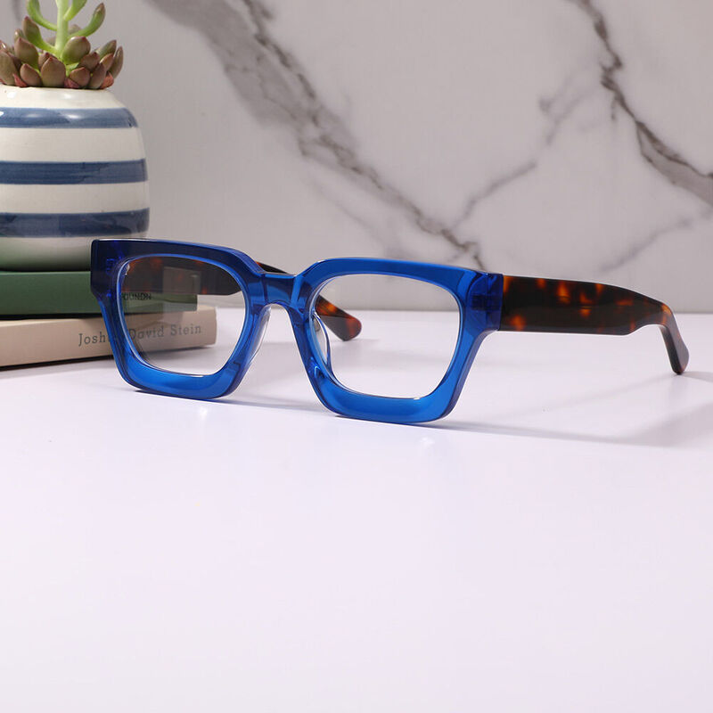 Petor Quadratische Blaue Brille