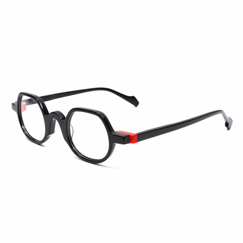 Gaske Round Black Glasses