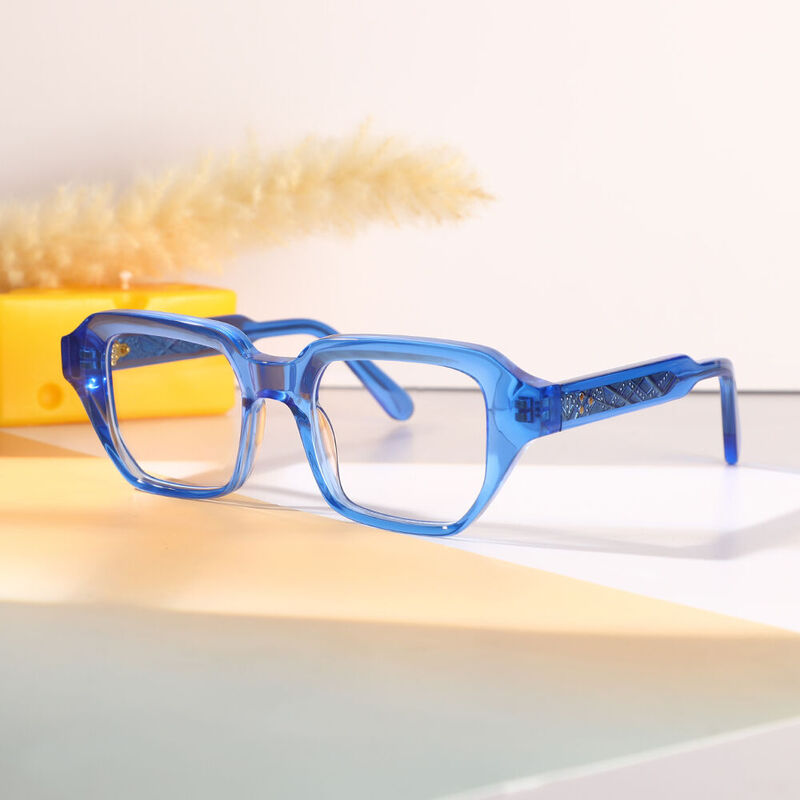 Eudor Square Blue Glasses