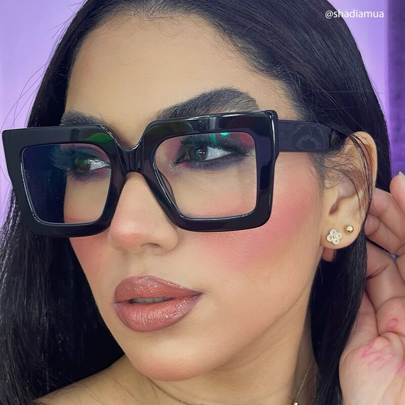 Stewa Square Black Glasses