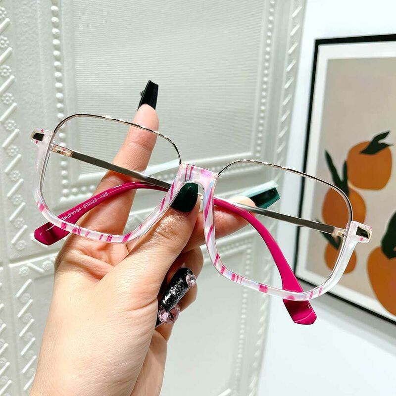 DuBois Square Pink Glasses