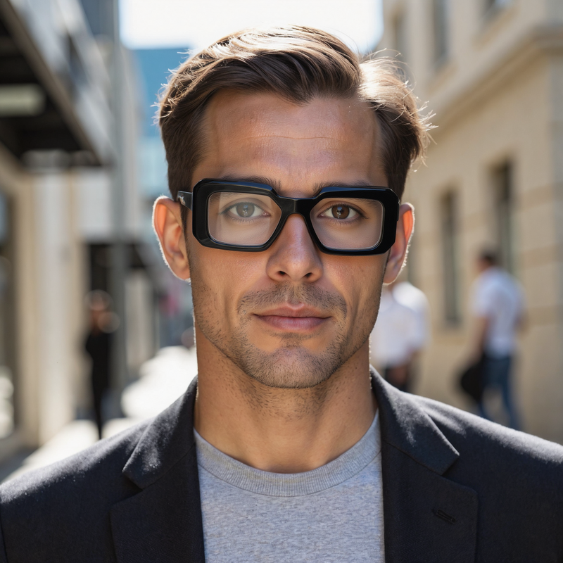 Lunettes de Vue Channing Rectangle Noir