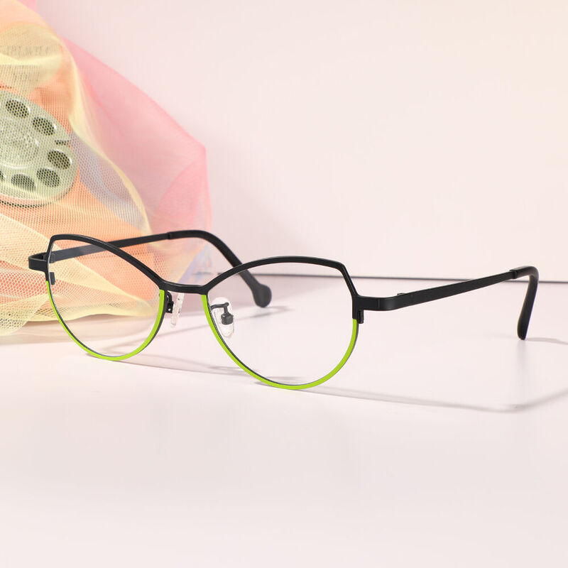 Newman Cat Eye Black Glasses