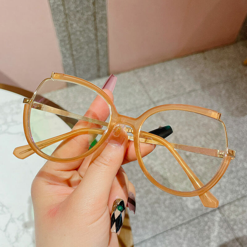 Giles Cat Eye Orange Glasses