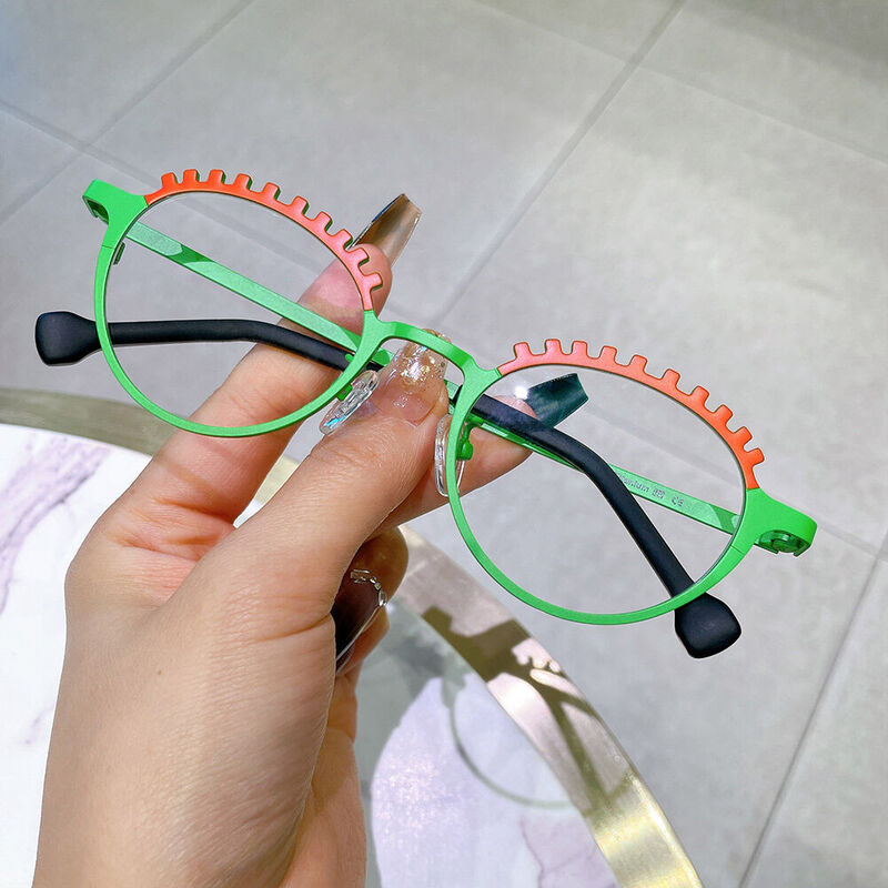 Jonson Round Green Glasses