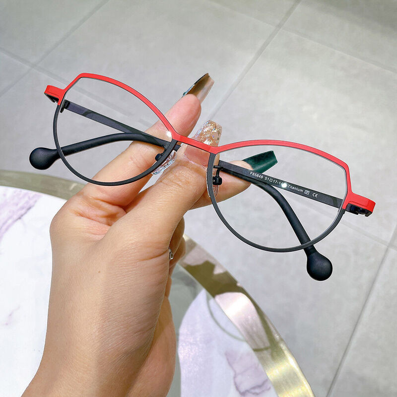 Newman Cat Eye Rote Brille