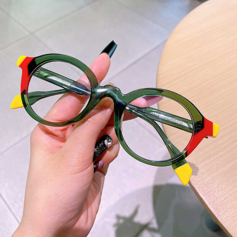 Paula Runde Grüne Brille