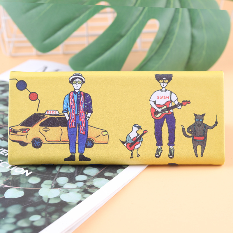 Custodie per Occhiali Viaggia liberamente ripiegabile in tre gialli