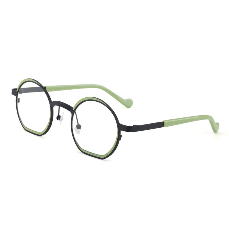 Jaxon Round Green Glasses