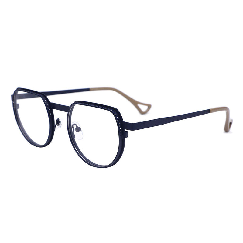 Albec Oval Blue Glasses