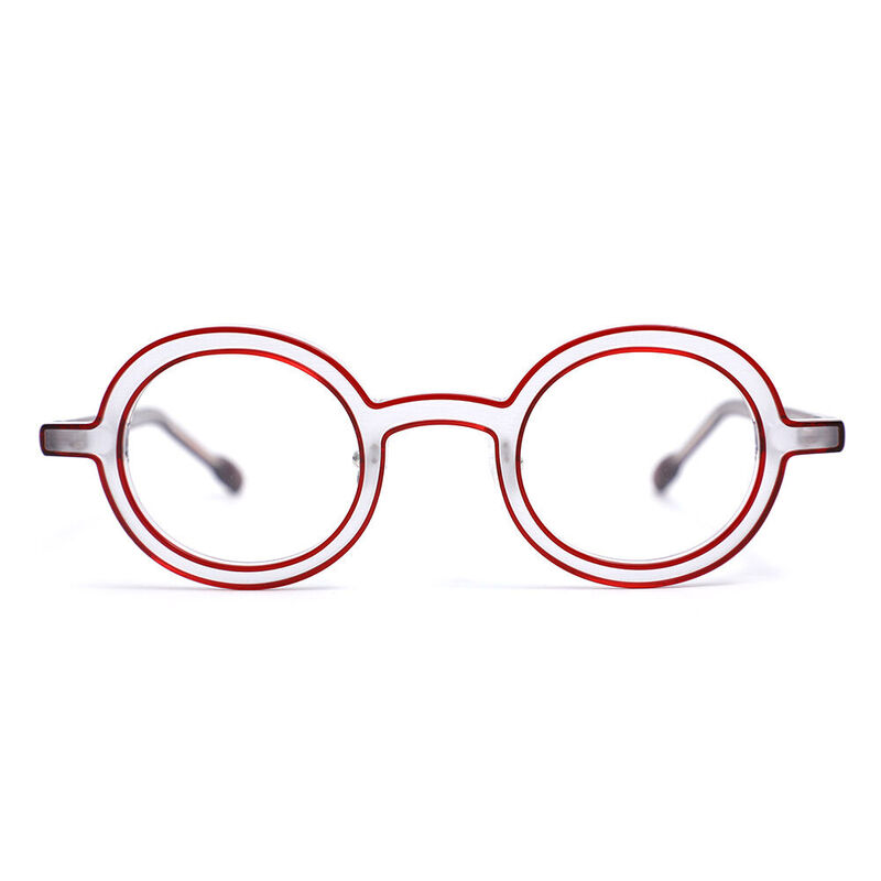 Cheryoa Round Red Glasses