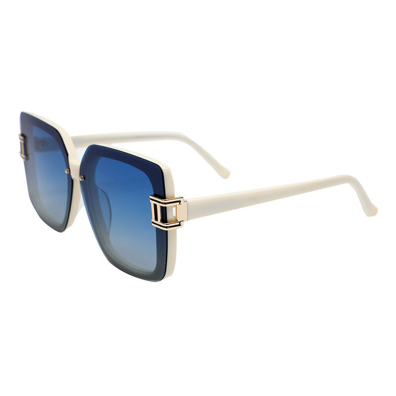 Gary Square White Sunglasses