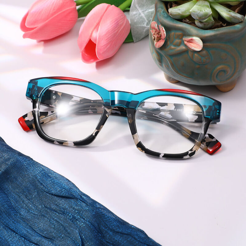 Ivasa Square Blue Glasses