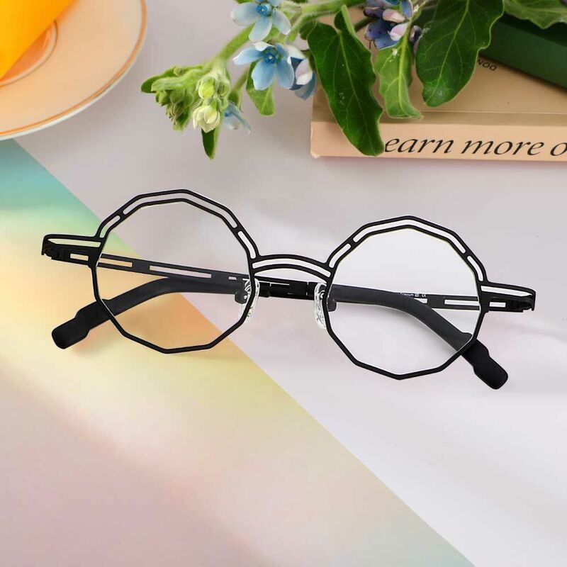 Galbraith Geometric Black Glasses