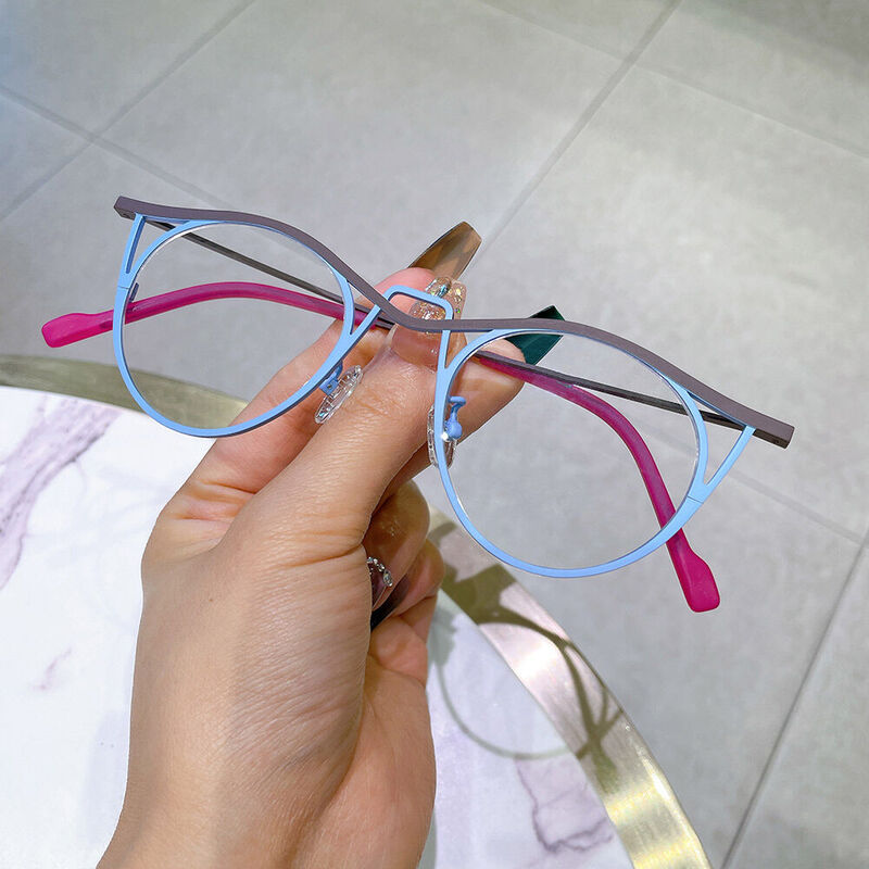 Felton Cat Eye Blaue Brille