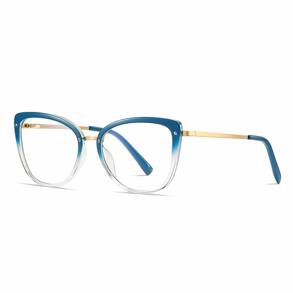 Church Cat Eye Blaue Brille