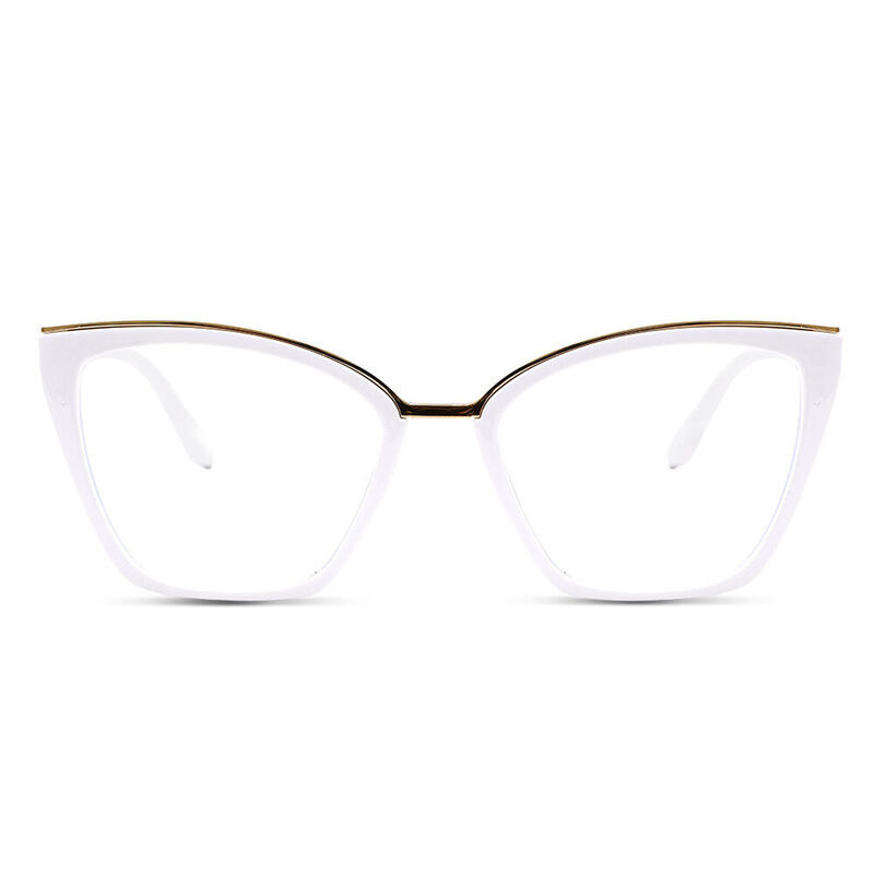 Dalton Cat Eye White Glasses