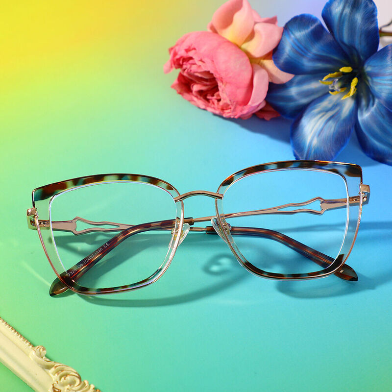 Henry Cat Eye Leopard Glasses