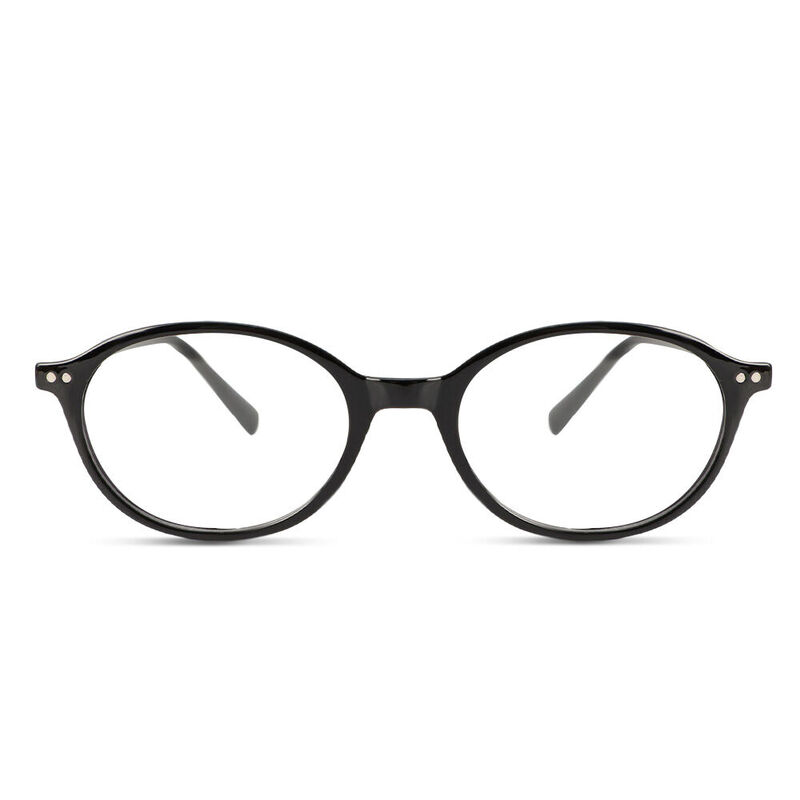Myra Oval Black Glasses
