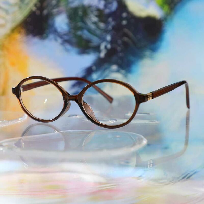 Odelia Ovale Braune Brille