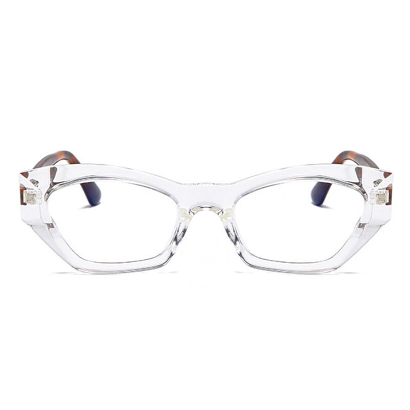 Angelina Cat Eye Clear Glasses