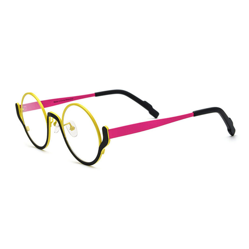 Ireno Runde Schwarze Brille