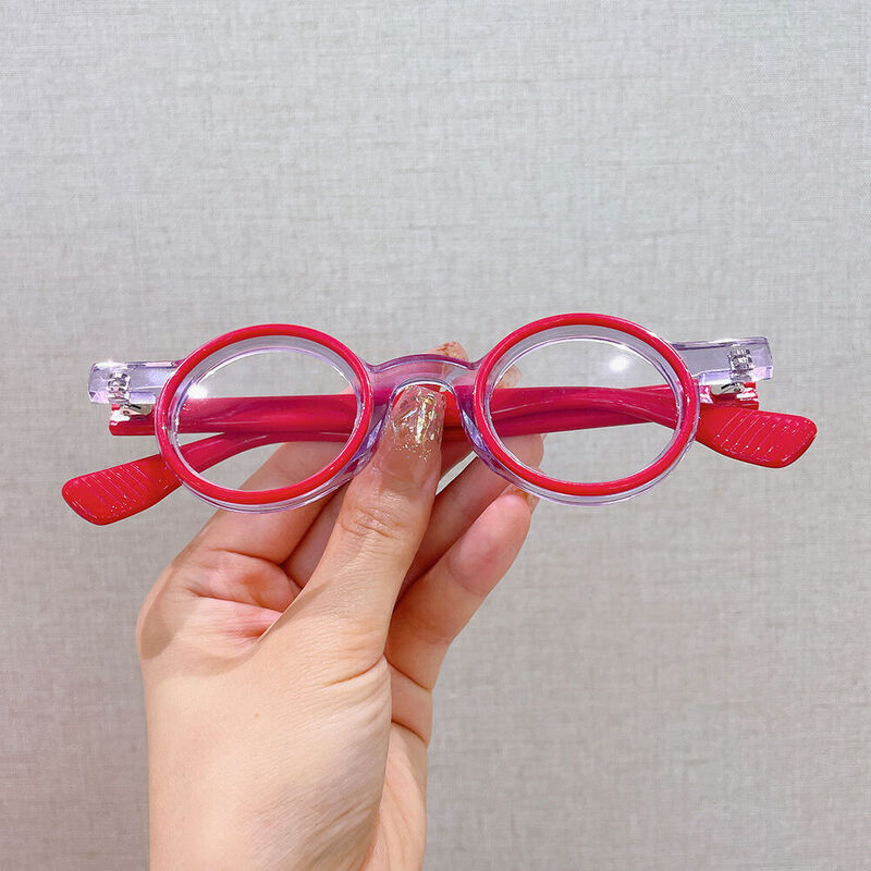 Troea Round Red Glasses