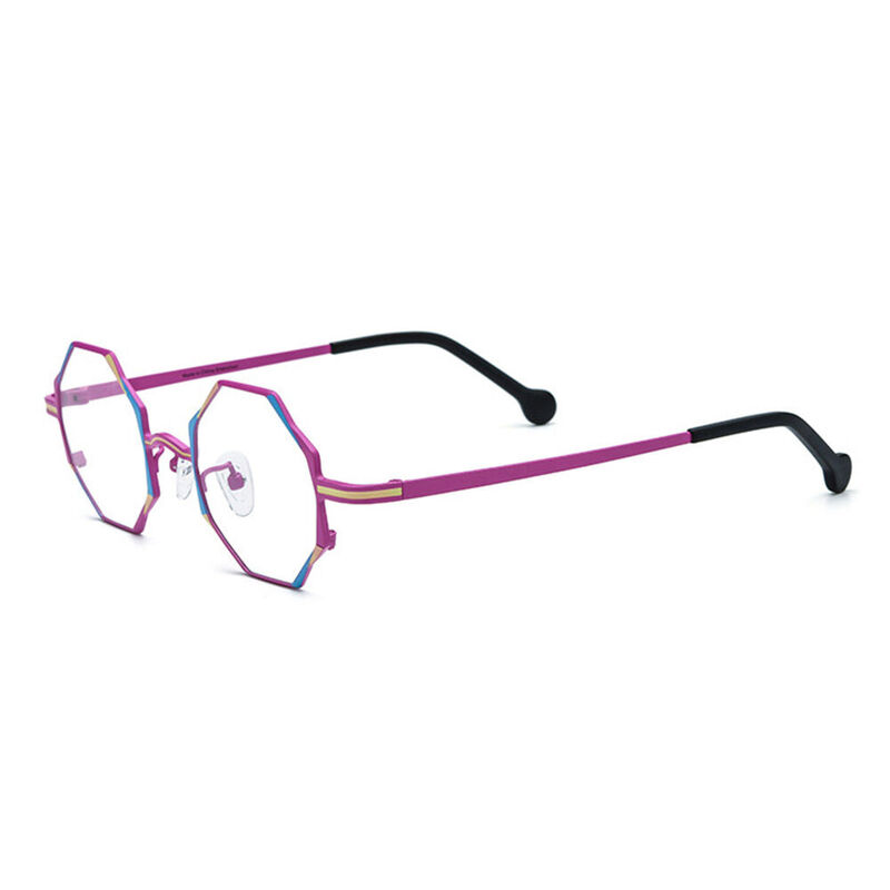 Sawye Geometric Purple Glasses