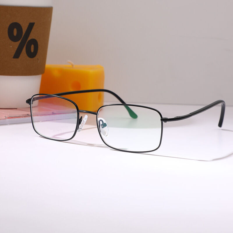 Rosa Rectangle Black Glasses