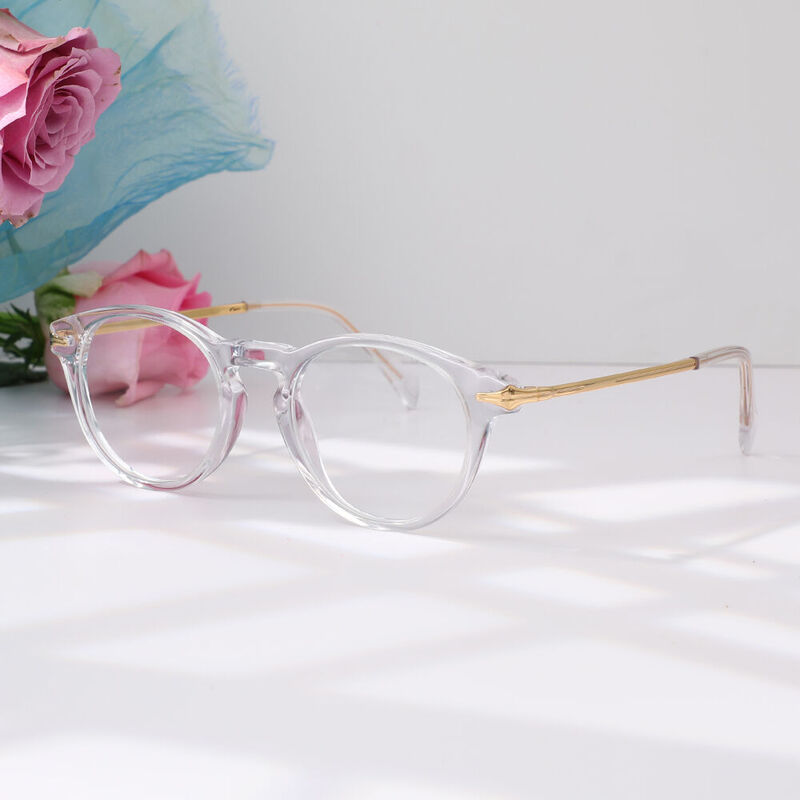 Saxton Round Clear Glasses