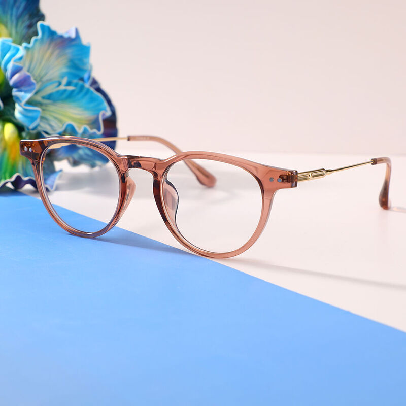 Monroe Round Pink Glasses