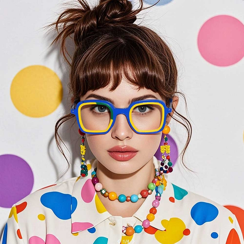 Lunettes de Vue Lilli Carré Ronde Bleu