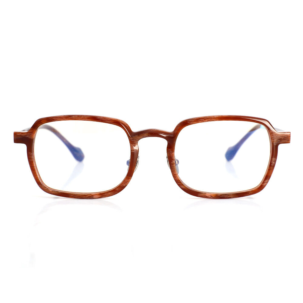 Afra Rectangle Brown Glasses