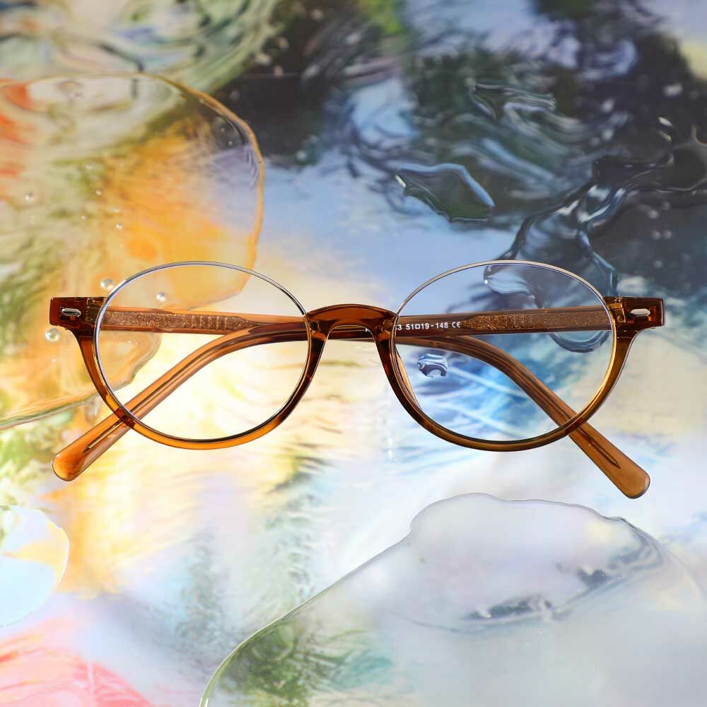 Wordsworth Ovale Braune Brille